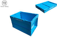 ক্যাম্পিং স্টোরেজ 600 * 400 * 360 জন্য স্বচ্ছ সলিড Collapsible প্লাস্টিক Crate